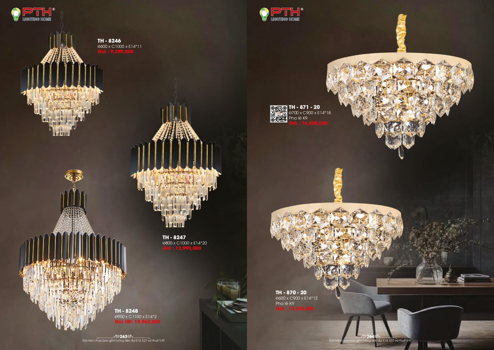 Bảng giá đèn trang trí PTH Lighting Home 2026